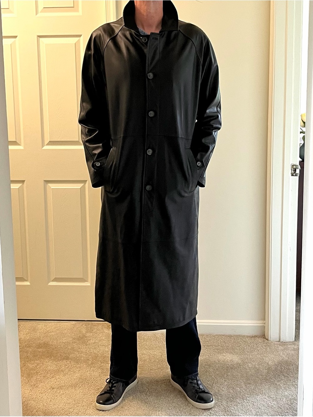 Wilsons Leather Men's Long Trench Coat